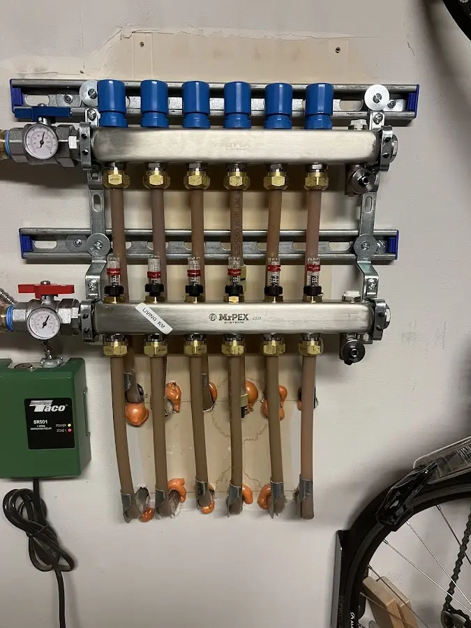 Plumber performing Gas Line Installation at a residential property in Franklin